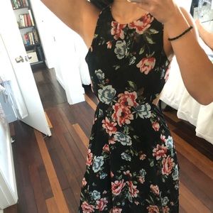 Zara floral maxi dress